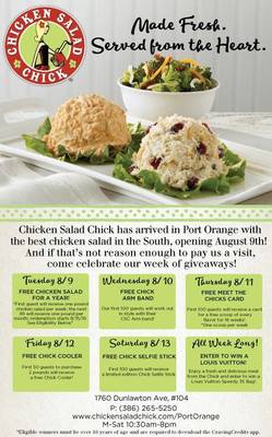 menu for chicken salad chick